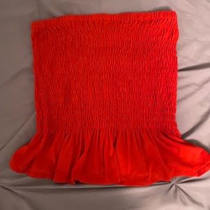Red tube top